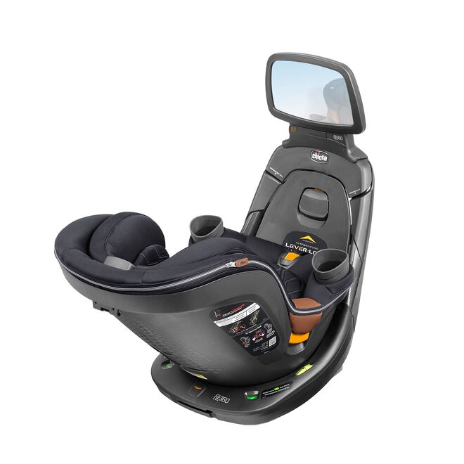 Chicco Fit360 Zip ClearTex Rotating Convertible Car Seat in Jet Right Back profile image number 5