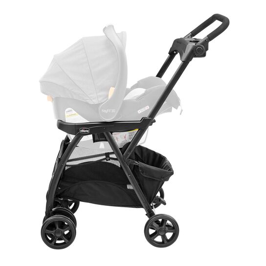 Chicco KeyFit Caddy Frame Stroller in Black Left Profile View image number 6