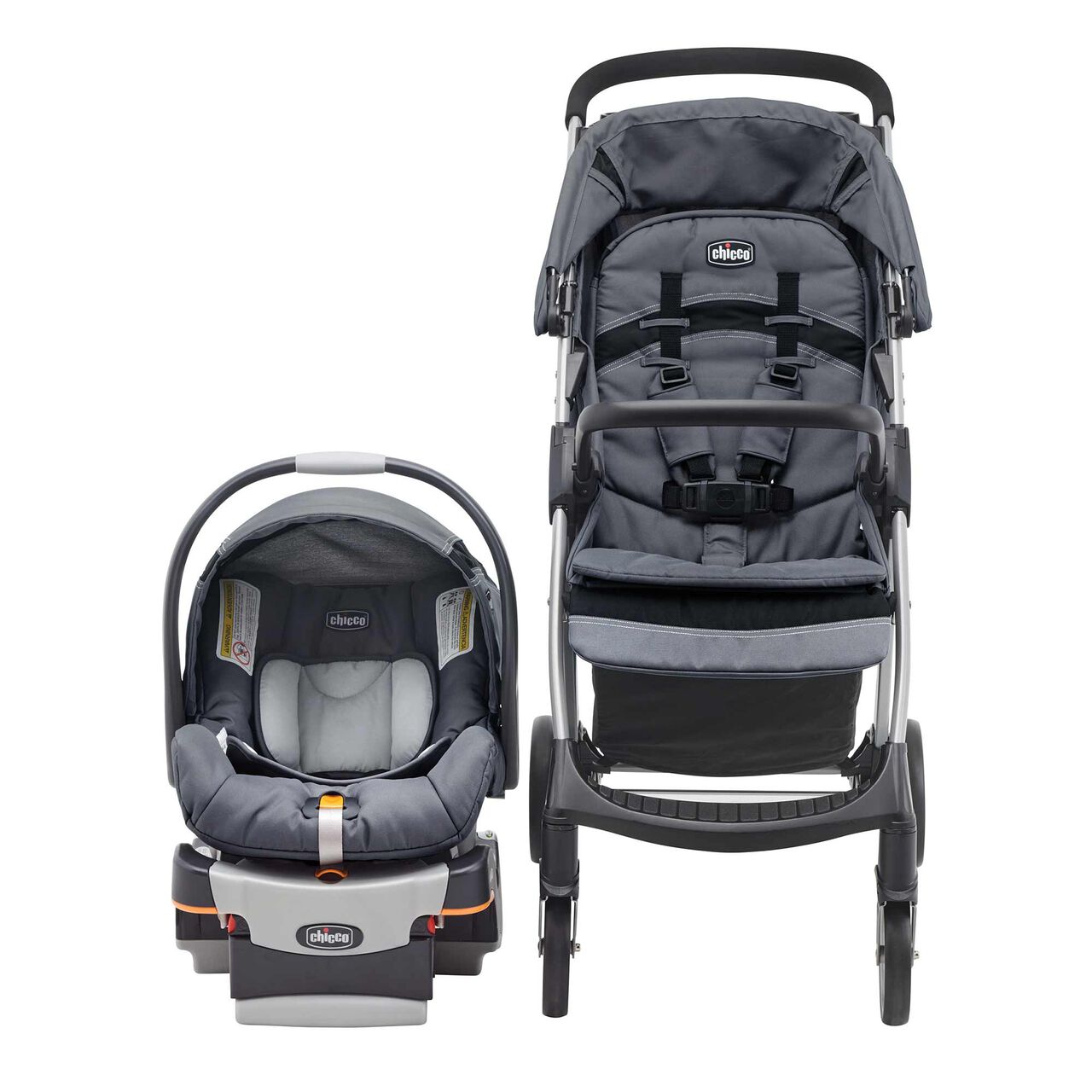 Chicco Mini Bravo Sport Travel System in the Carbon Front View image number 1