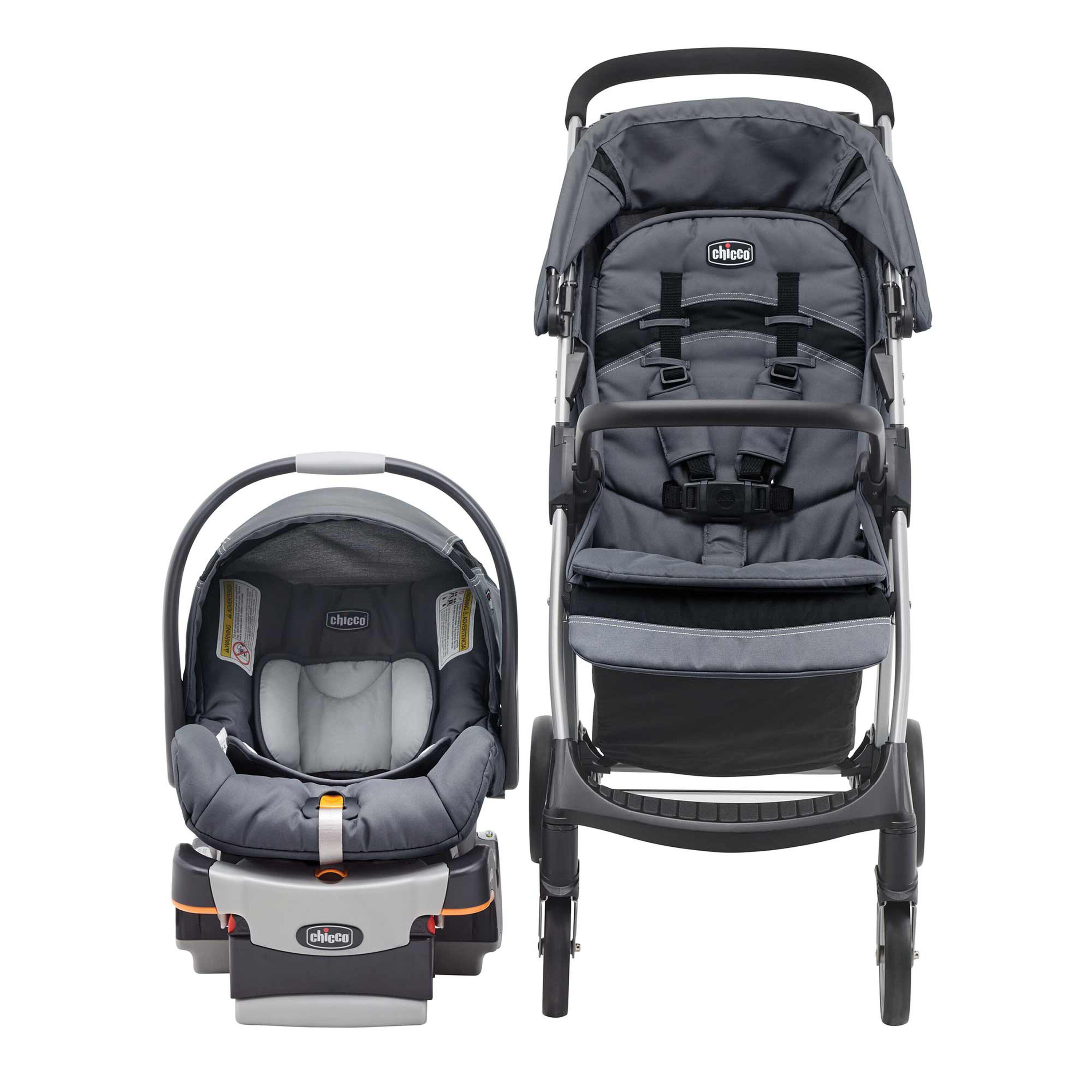 Chicco Mini Bravo Sport Travel System in the Carbon Front View image number 1