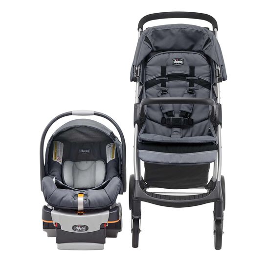 Chicco Mini Bravo Sport Travel System in the Carbon Front View image number 1