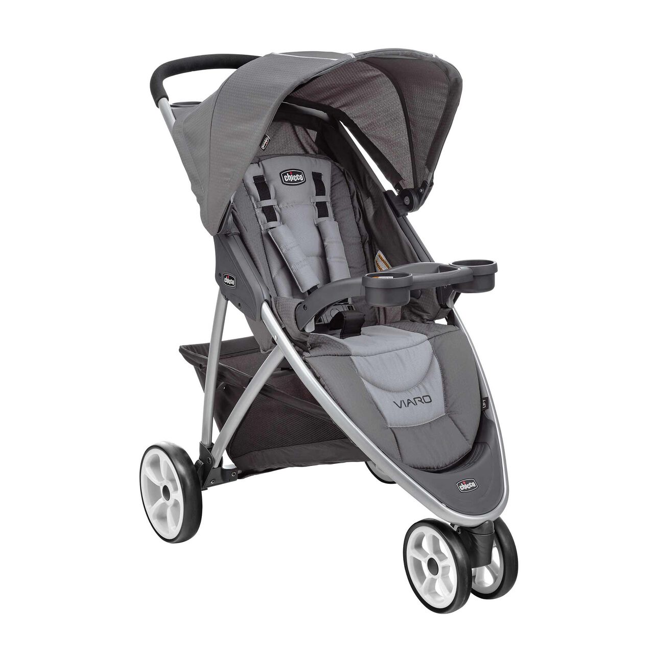 Chicco Viaro Stroller in Graphite 3/4 Front View image number 2