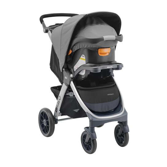 Chicco Bravo Trio Travel System in Camden 3/4 Front View image number 2
