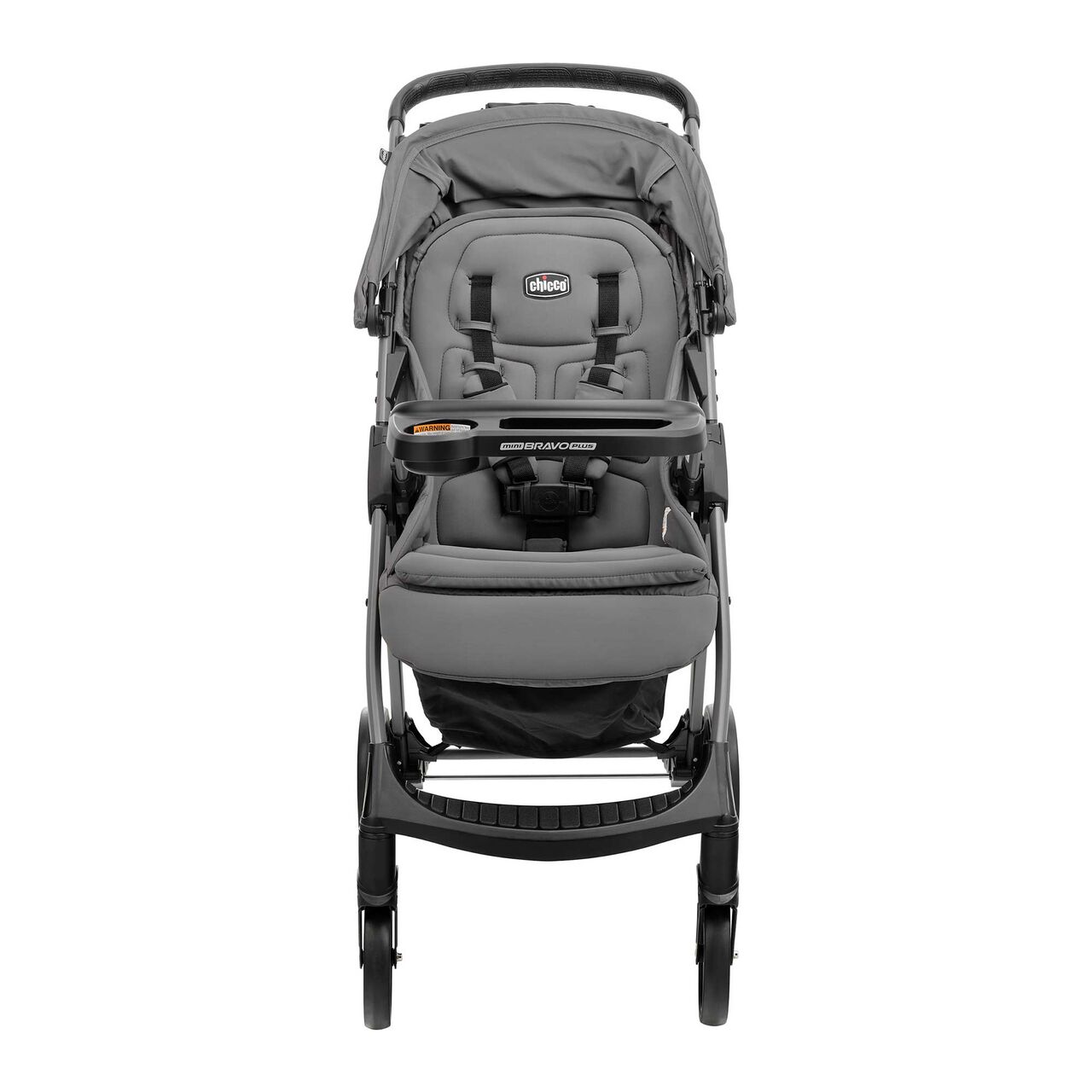 Chicco Mini Bravo Plus Stroller in Graphite Front View image number 1