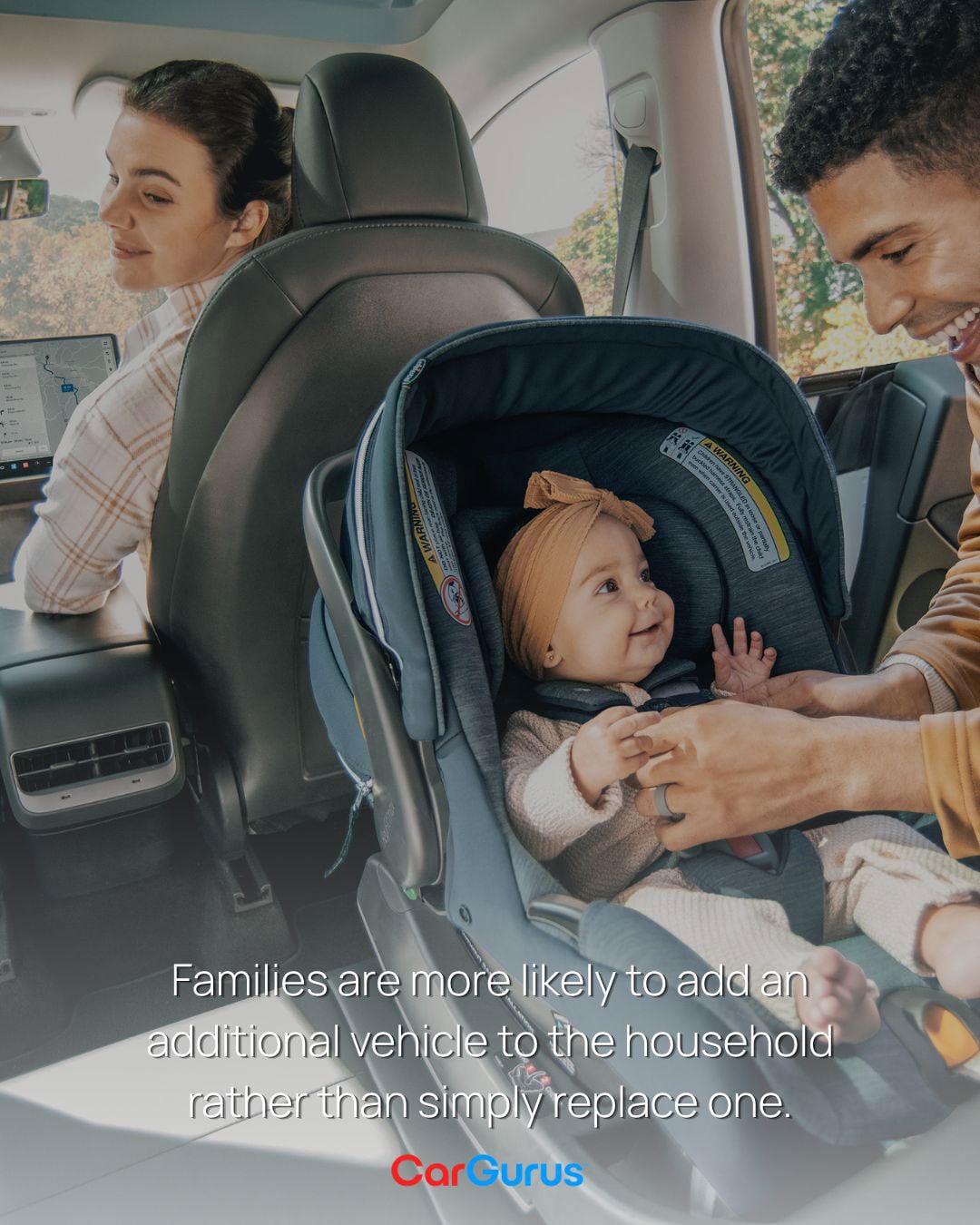 Families are more likely to add an additional vehicle to the household rather than simply replace one