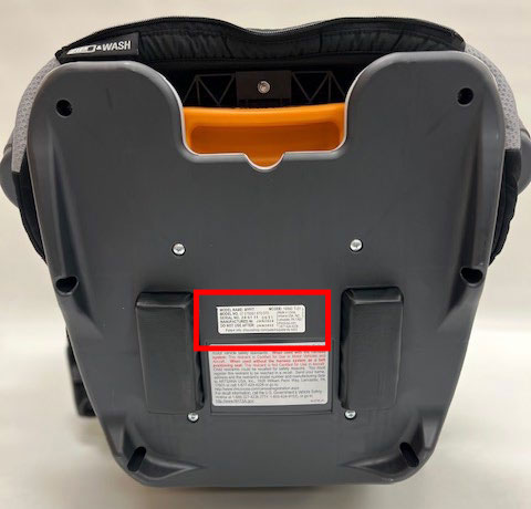 Chicco MyFit Zip Air Car Seat registration location image