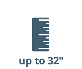 up to 32 inches