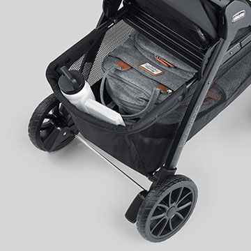Image of Chicco Bravino Stroller large storage basket feature