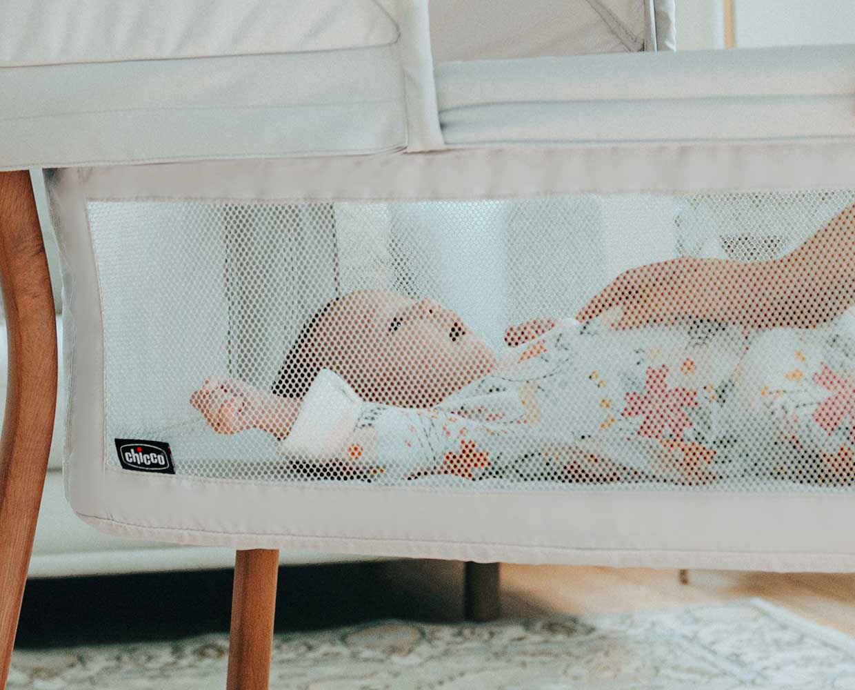 Mother with child in field image