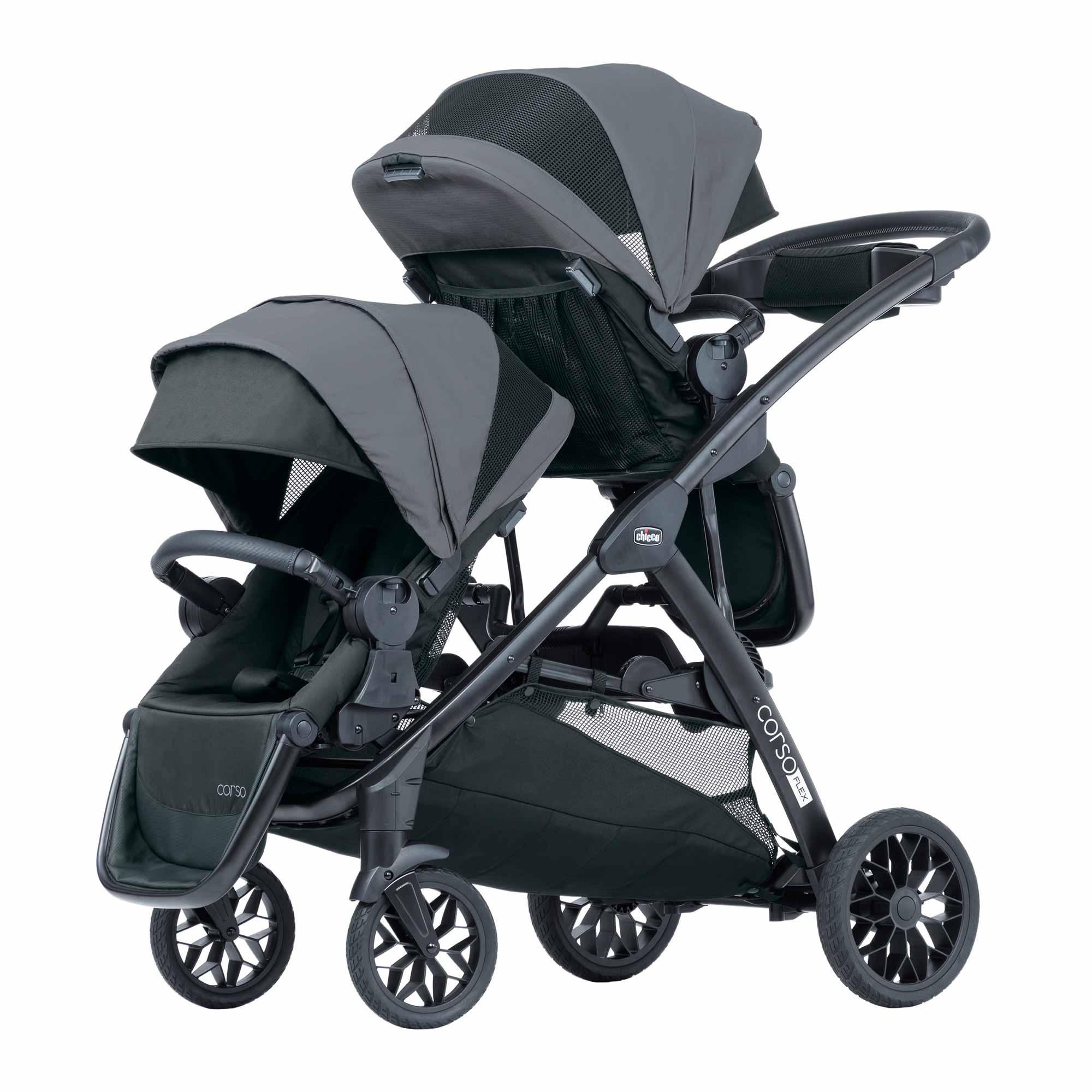 Chicco Corso Flex Double Stroller in Legend