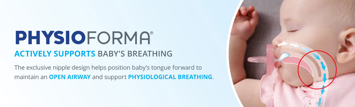 Chicco PhysioForma Pacifier actively supports breathing