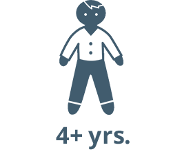 4+ years old