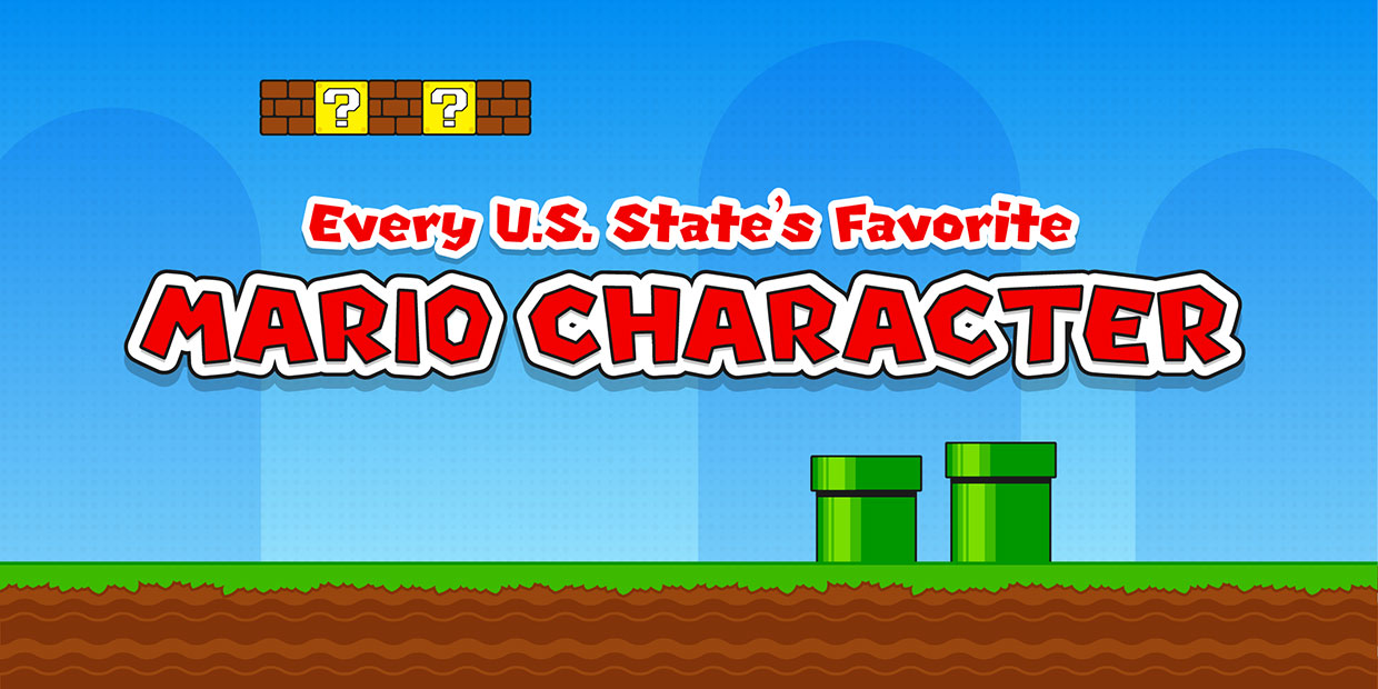 Title image for Each U.S. States Favorite Mario Character