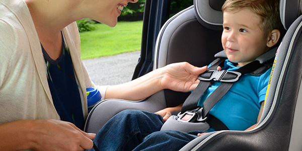 Buckling your child in a car seat