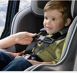 Correct space created in car seat buckling when wearing a Winter Coat