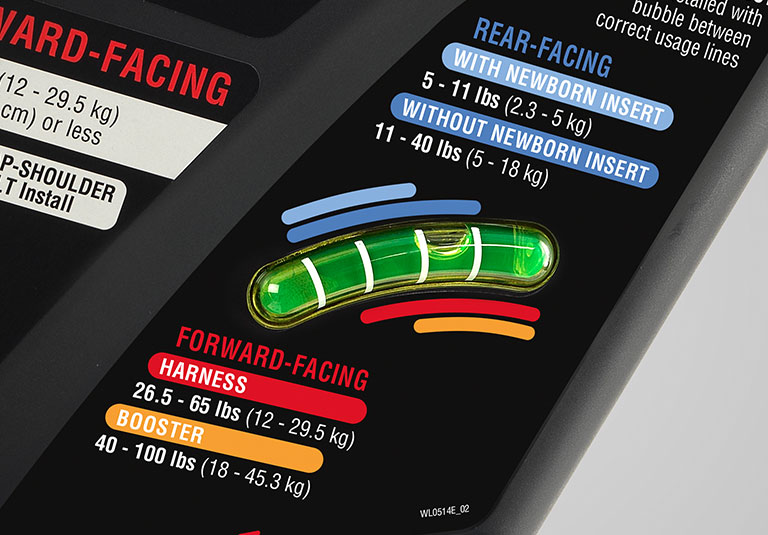 Chicco Fit3x forward-facing bubble leveling image