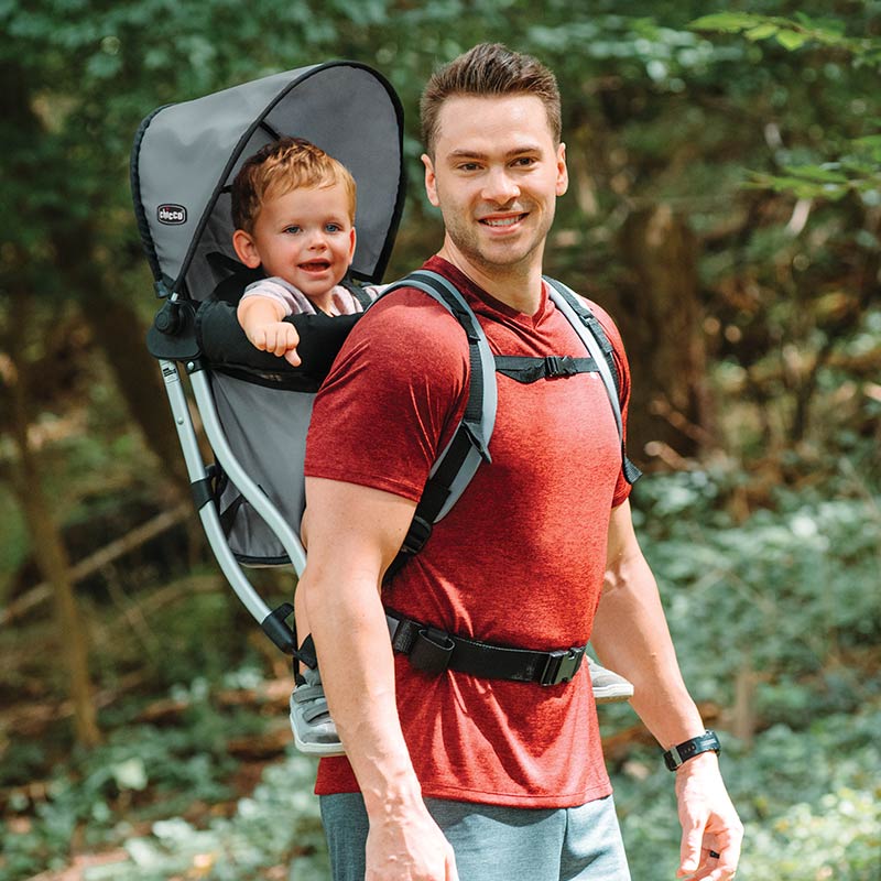 Father with Chicco SmartSupport Backpack Carrier