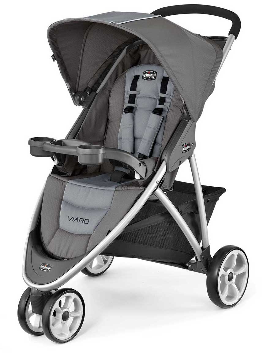 Chicco 3-Wheel Viaro Quick-Fold Stroller in Graphite image