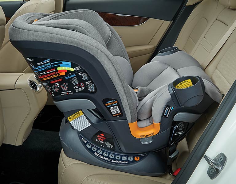 Place your OneFit Car Seat in Rear Facing Harness Mode