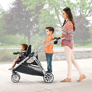 chicco sit and stand double stroller