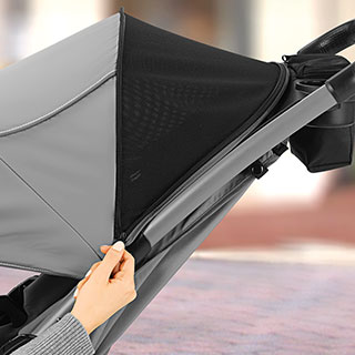 Chicco Mini Bravo Plus Travel System Stroller w/ KeyFit 30 Zip Car Seat Midnight 