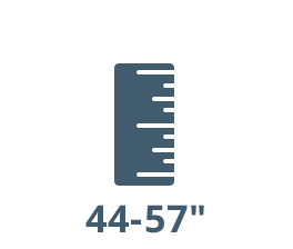 44 to 57 inches