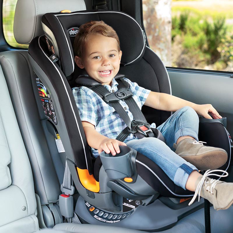 Child in Chicco Fit4 Car Seat facing forward