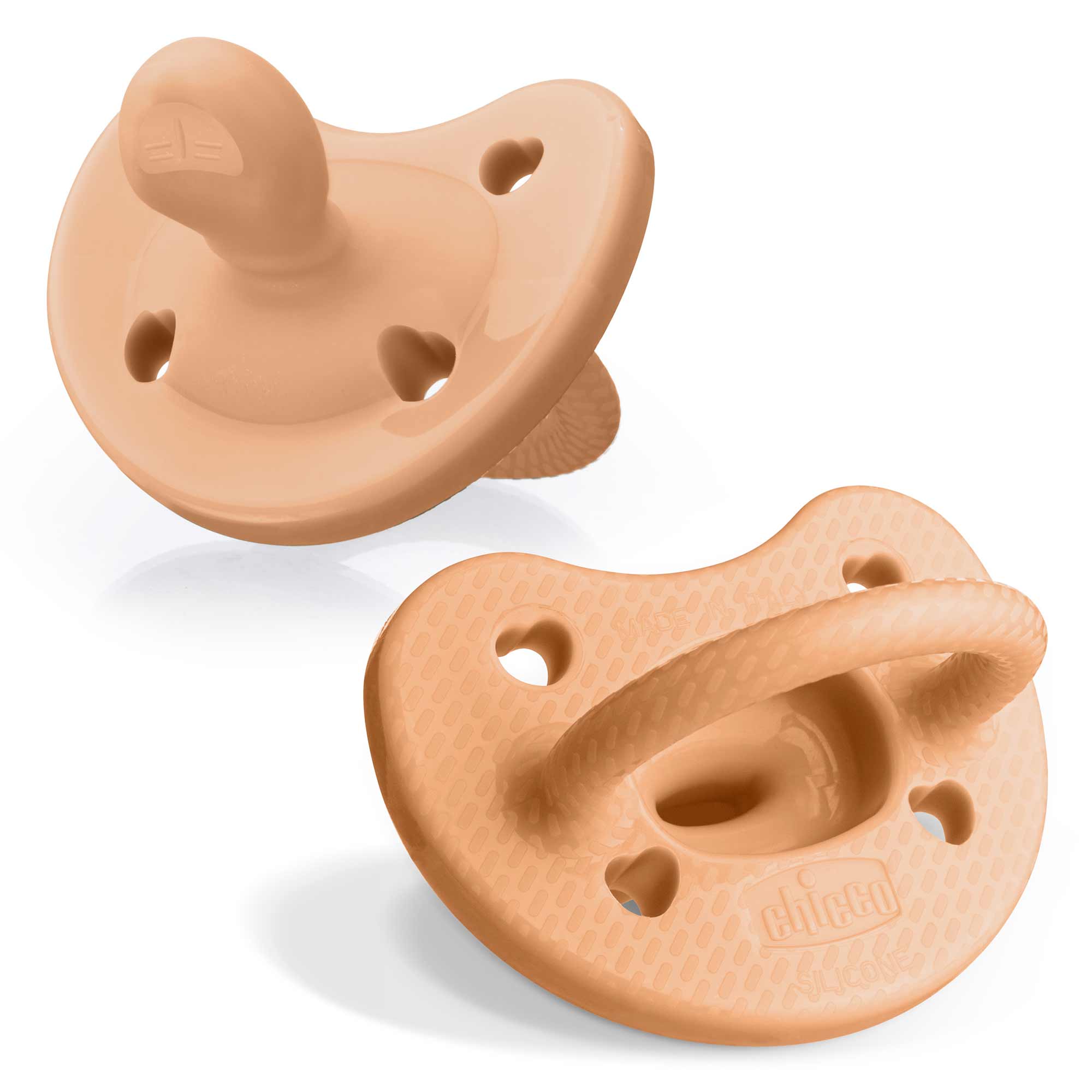 PhysioForma Luxe Orthodontic Silicone Pacifier – Cantaloupe 6-16m (2pc) | Chicco