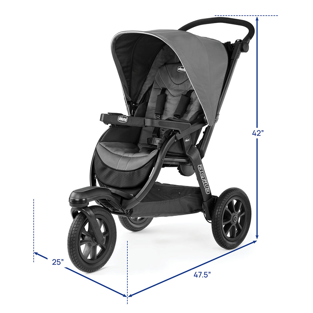 Chicco Activ3 Stroller dimensions image