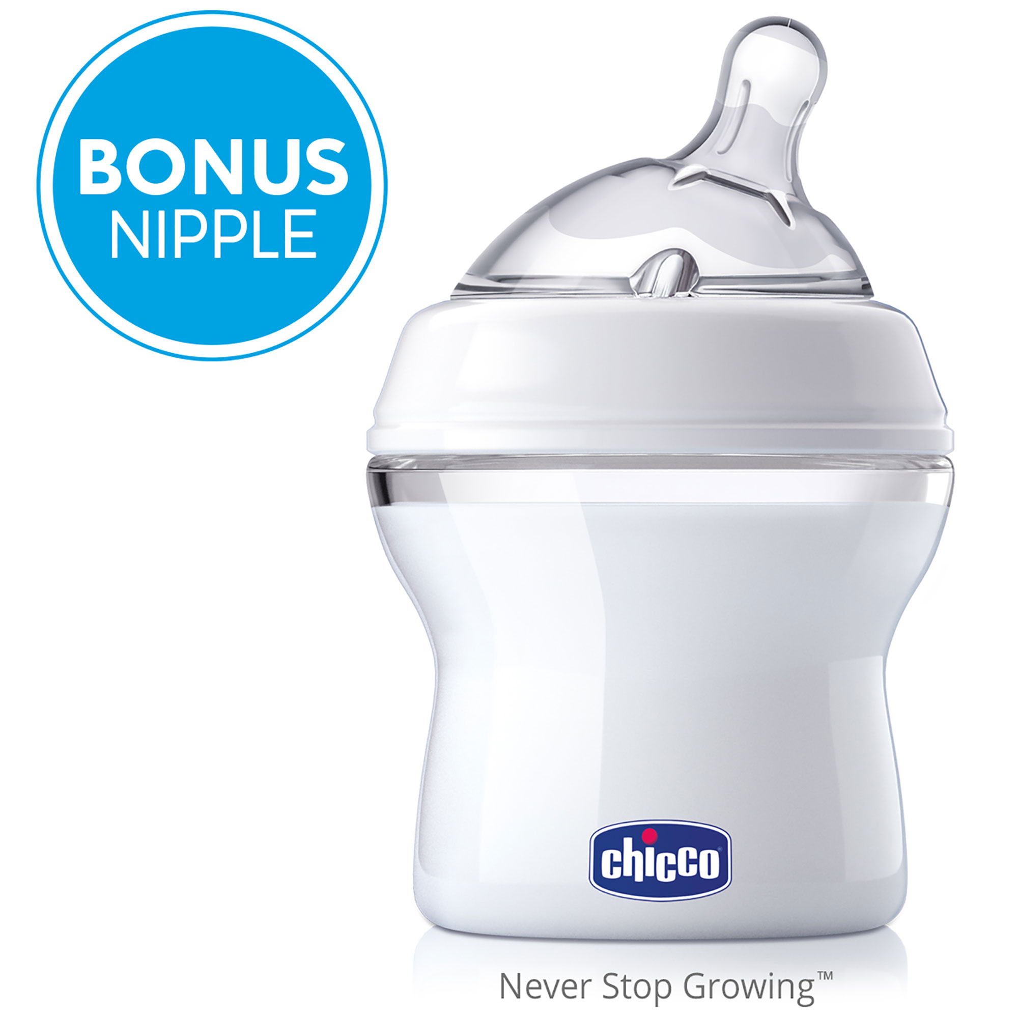 NaturalFit Baby Bottle 0M+ Slow Flow w/ Bonus Straight Nipple