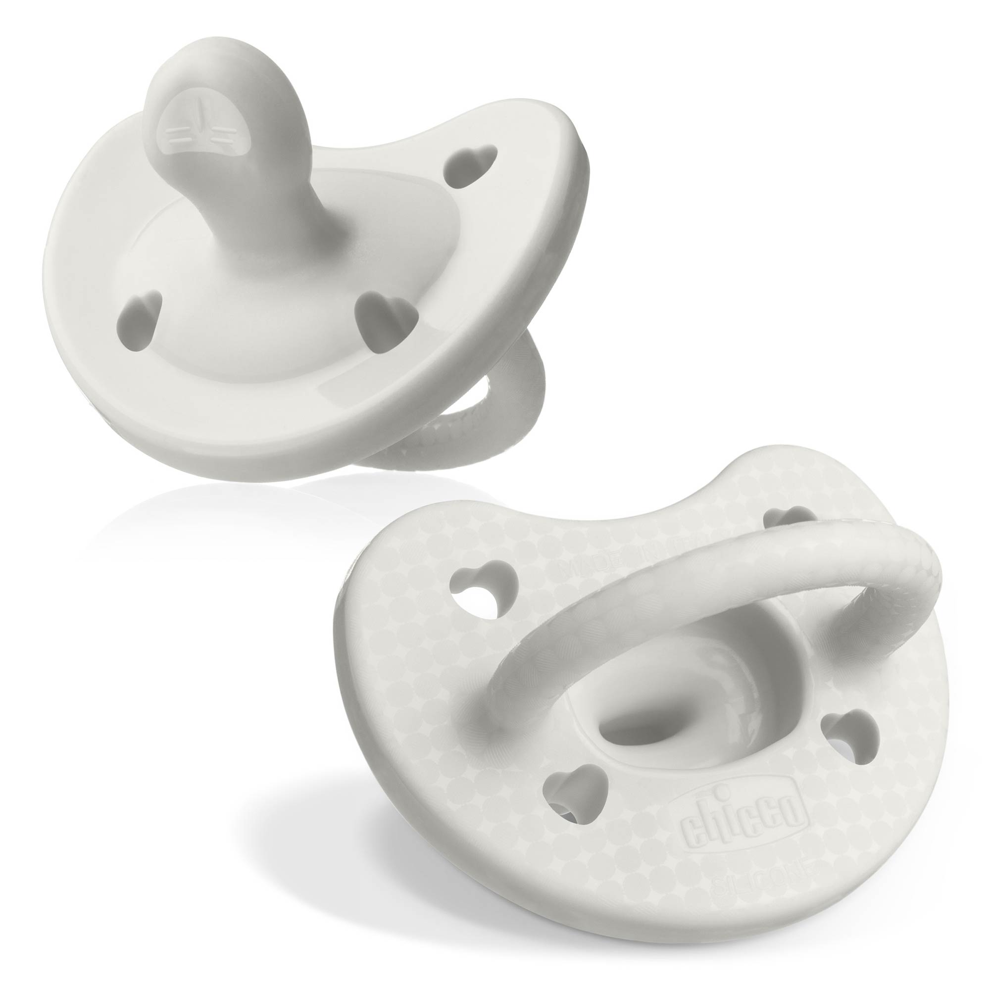 PhysioForma Luxe Orthodontic Silicone Pacifier  Pearl Grey 0-6m (2pc)| Chicco