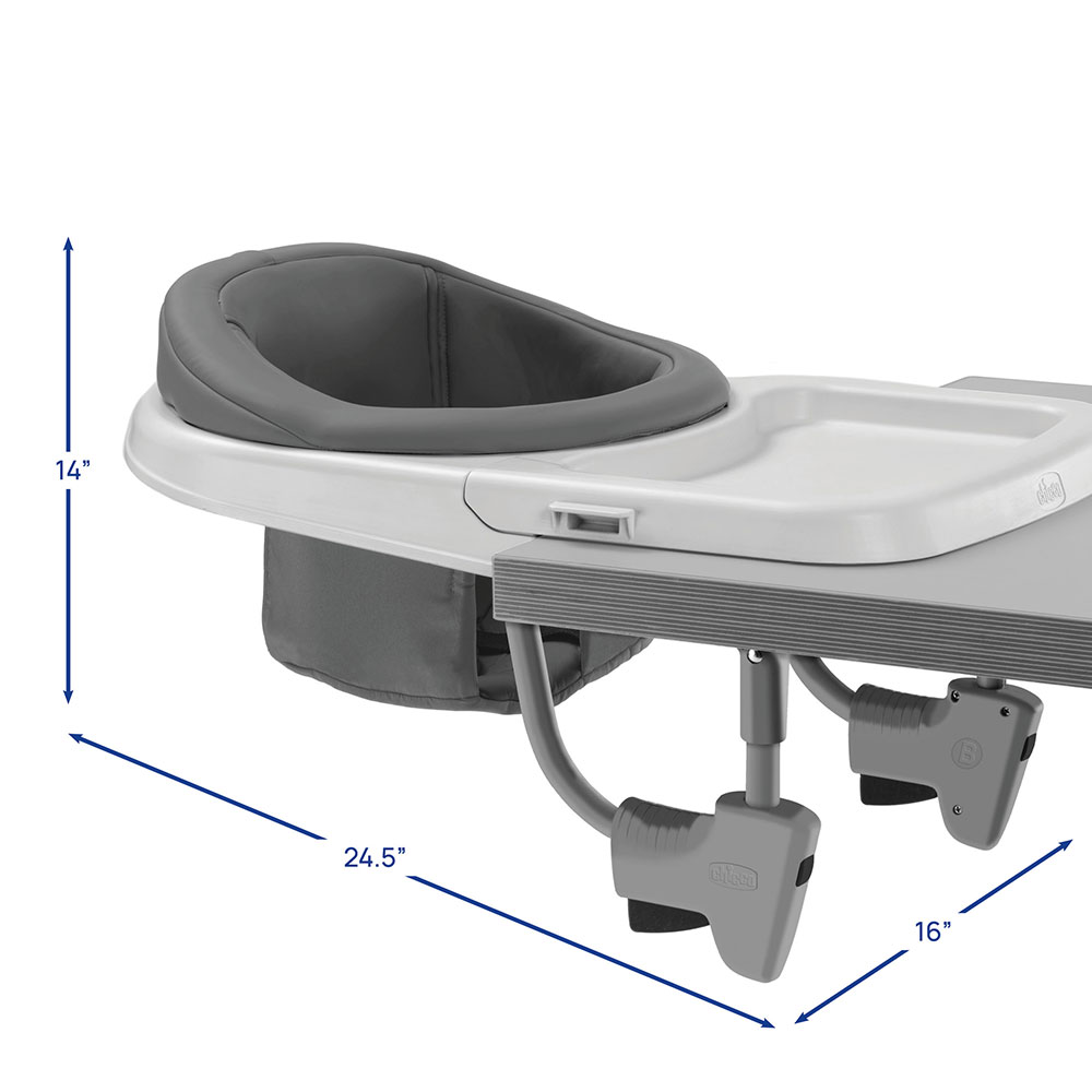 Chicco FastLock 360 Hook-On Chair dimensions image