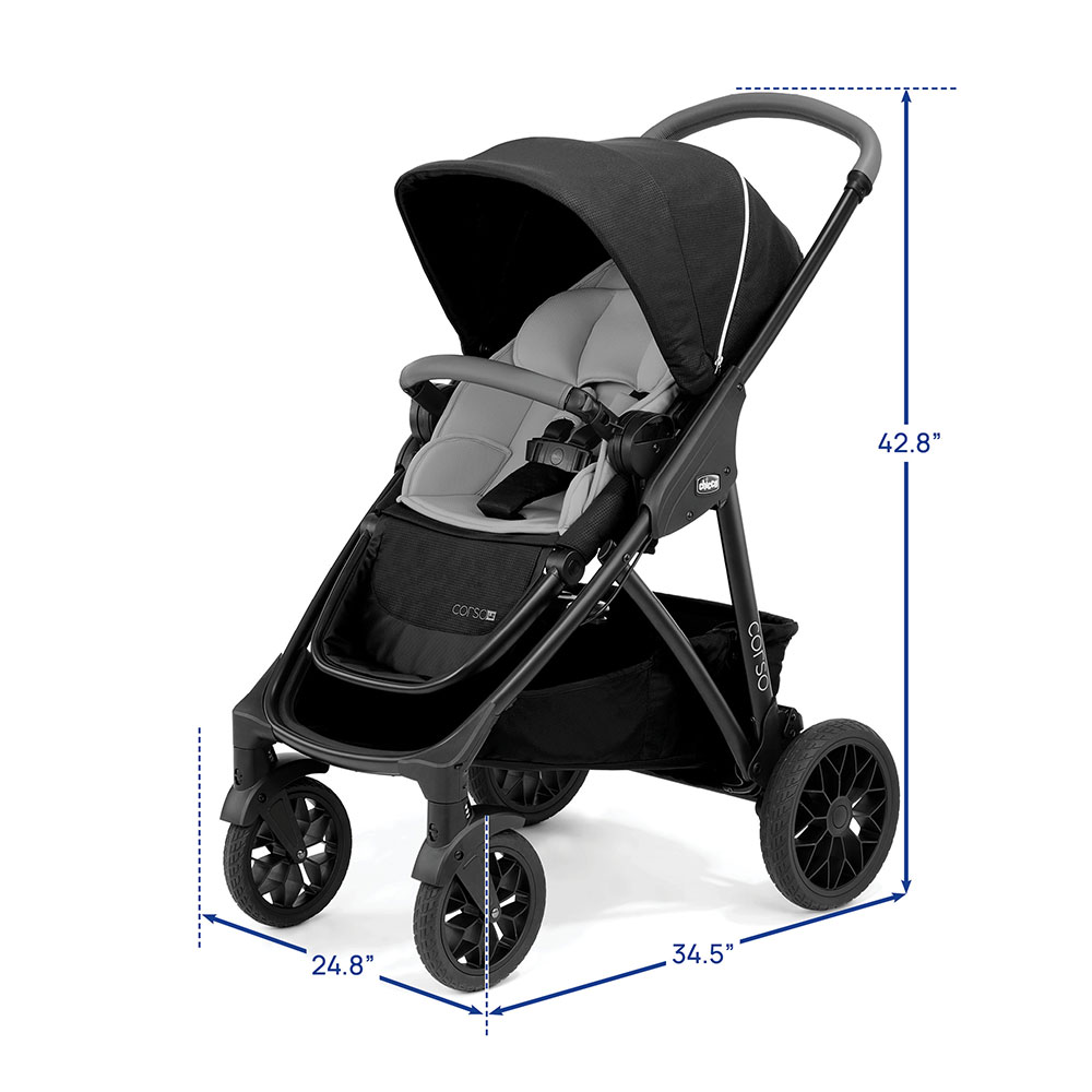 Chicco Corso LE Stroller dimensions image