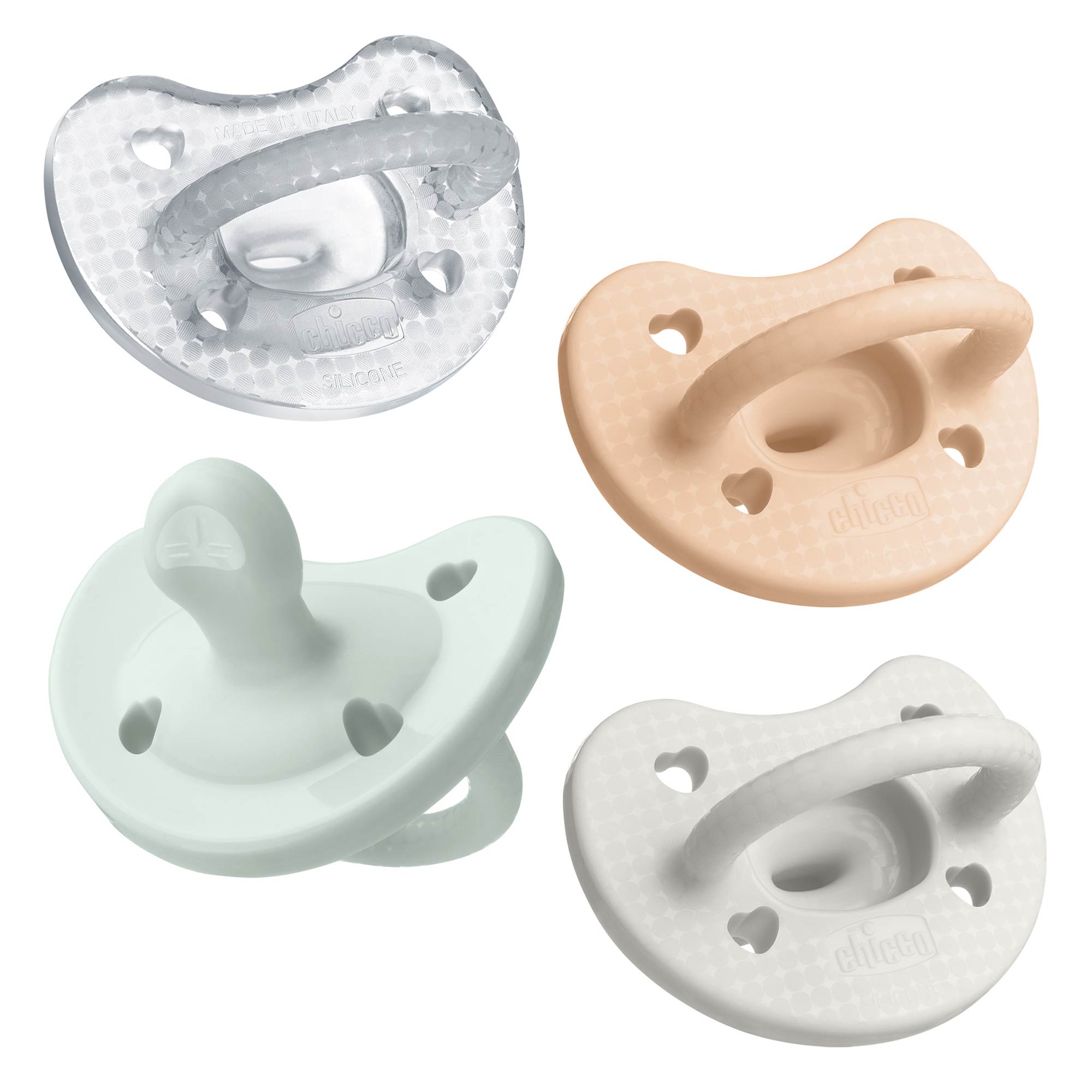 PhysioForma Luxe Orthodontic Silicone Pacifier Multi-Pack - 0-6m (4pk) | Chicco