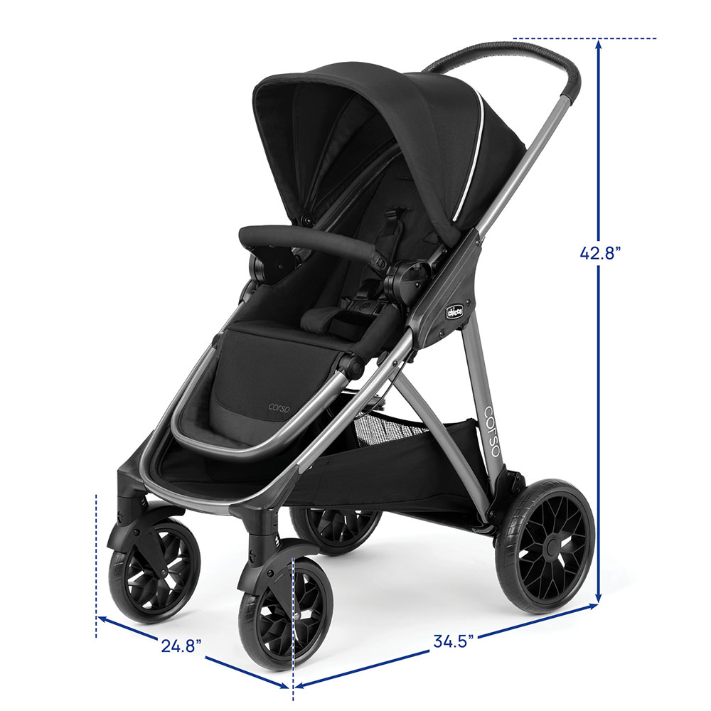 Chicco Corso Stroller dimensions image