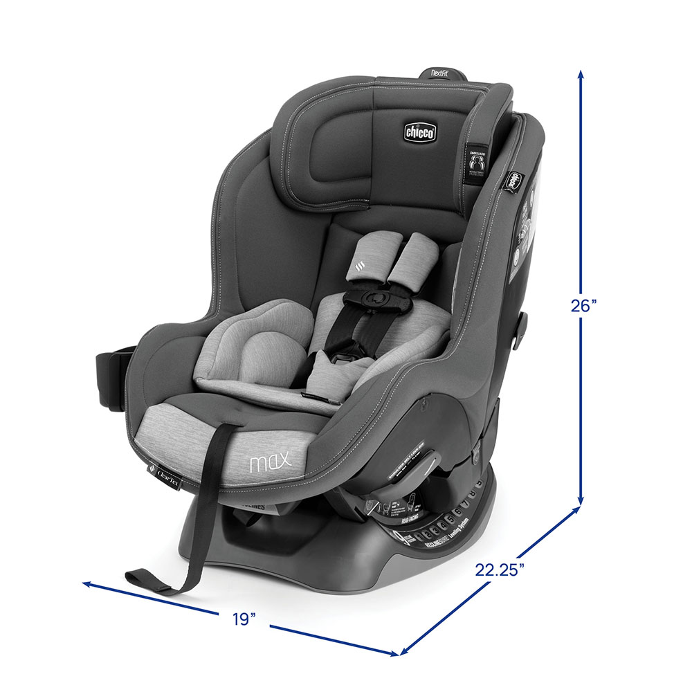 Chicco NextFit Max ClearTex dimensions image