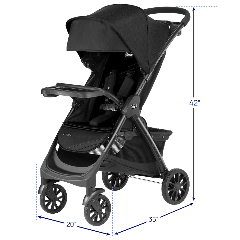 Chicco Bravino Stroller dimensions image