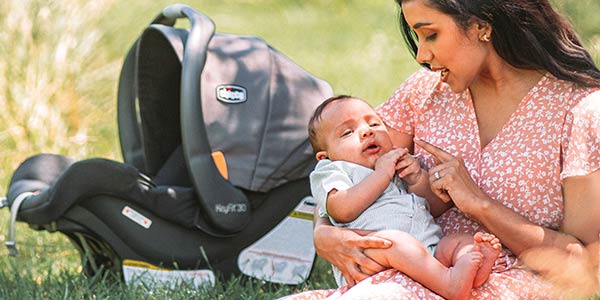 Baby and Mother with KeyFit 30 Car Seat