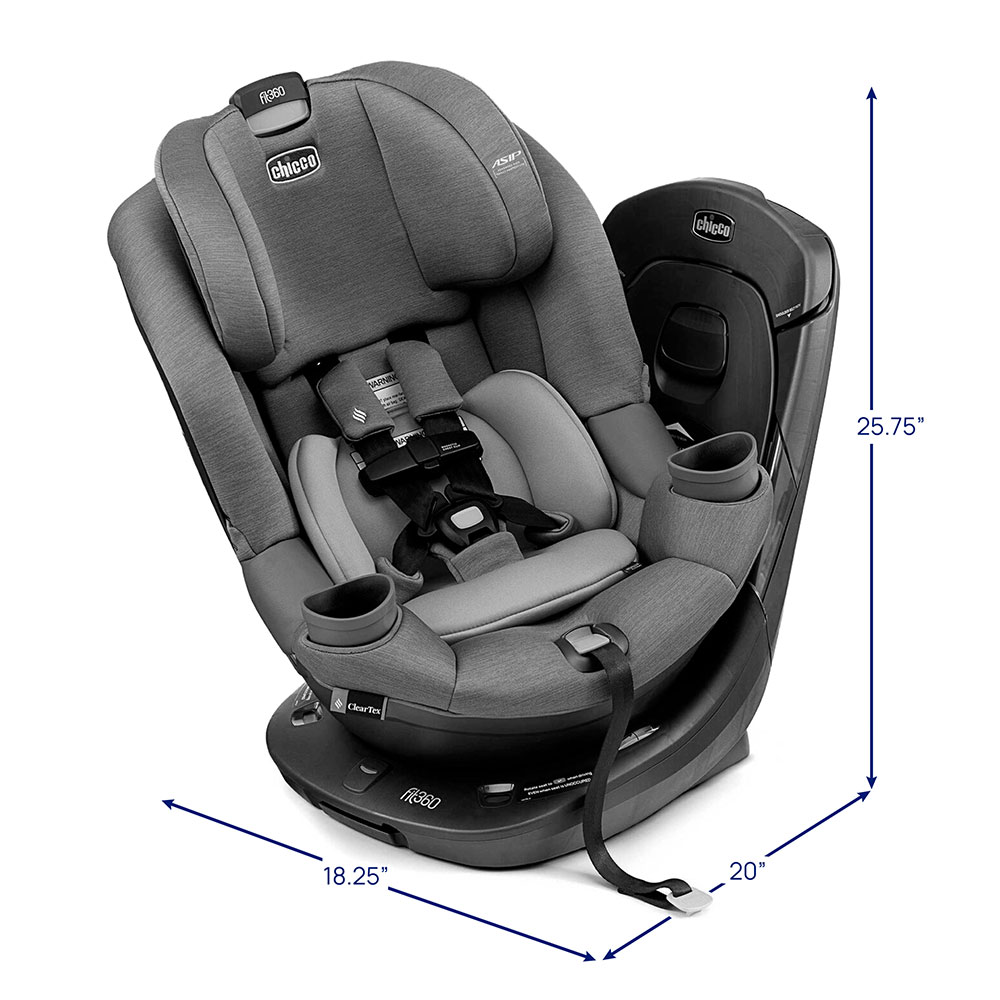 Chicco Fit360 Rotating Car Seat dimensions image