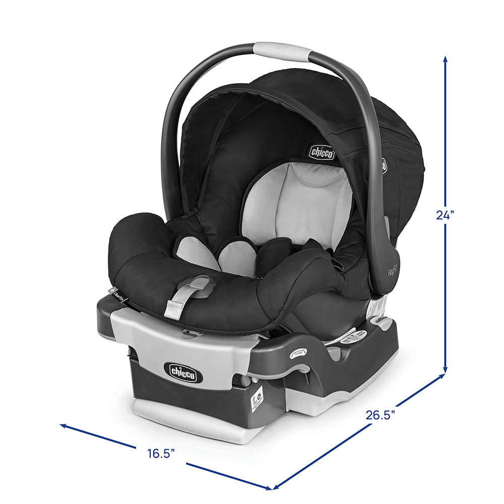 Chicco KeyFit ClearTex dimensions image