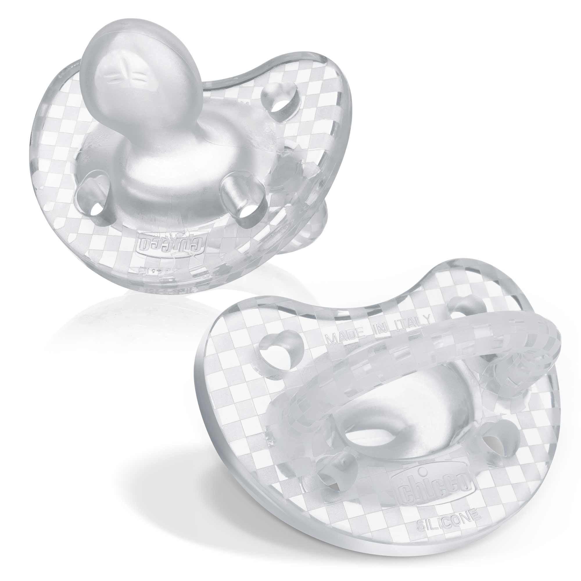 PhysioForma Luxe Orthodontic Silicone Pacifier  Crystal 16-24m (2pc) | Chicco
