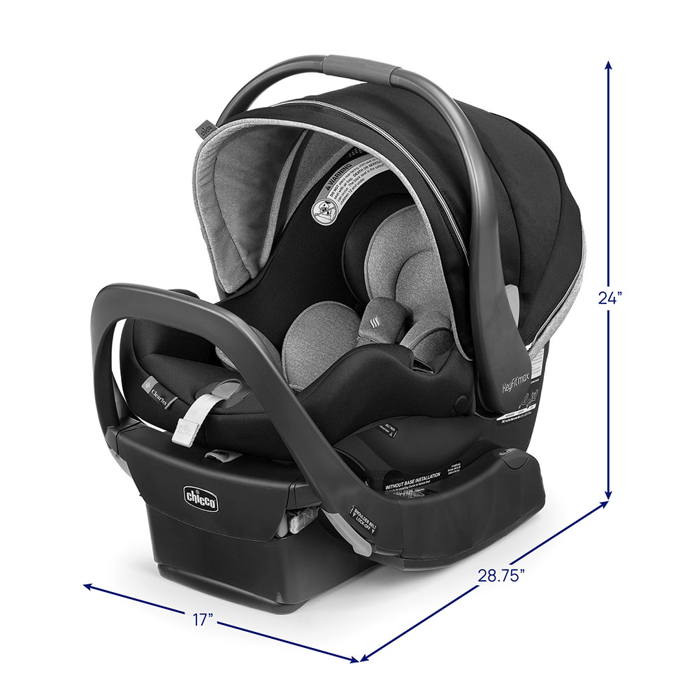 Chicco KeyFit Max Zip ClearTex dimensions image