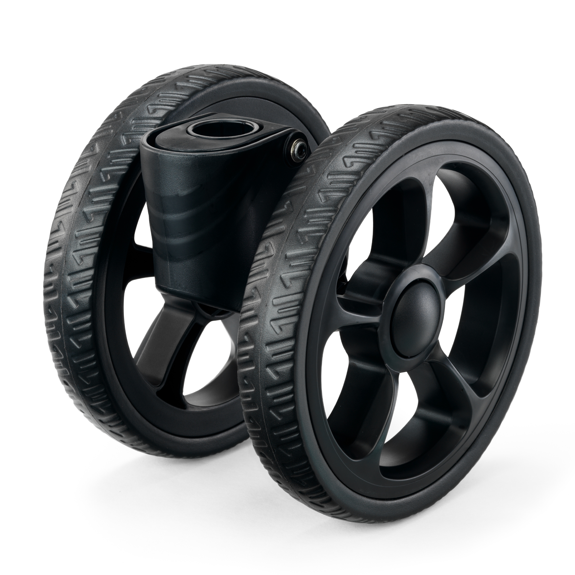 Viaro Stroller Front Wheel Assembly - Black Tread