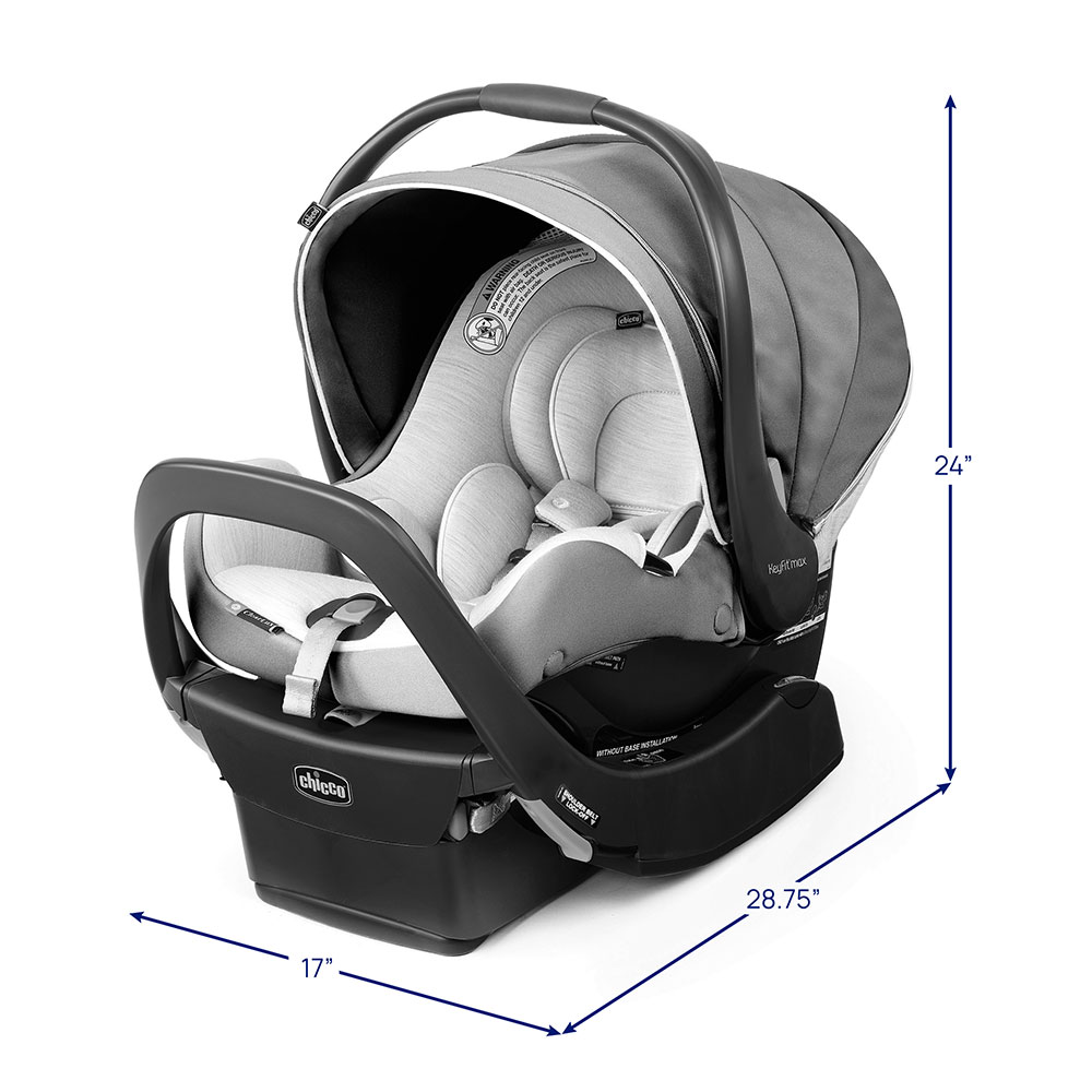 Chicco KeyFit Max Zip ClearLux dimensions image