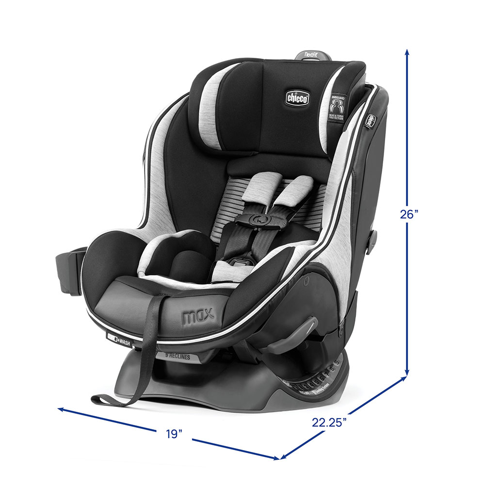 Chicco NextFit Max Zip Air dimensions image
