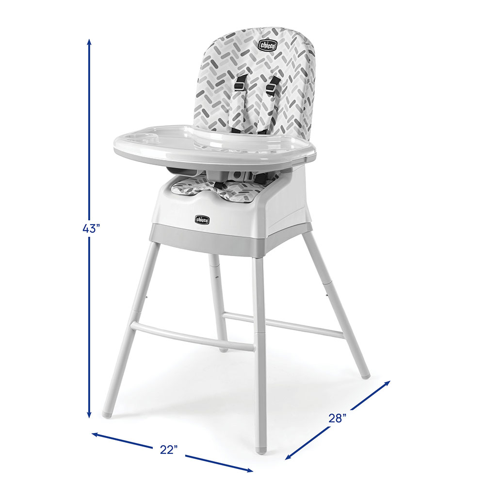 Chicco Stack 1-2-3 High Chair dimensions image